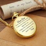 Personalised  Even When I’m Not Close By Pocket Watch with Engraved Text Birthday Gift for Father