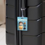 Personalised 3D Effect Cartoon Character Acrylic Traveling Hanging Ornament with Name and Photo Travel Accessories Birthday Gift for Travel Lovers