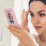 Personalized Princess Photo Frame Pocket Makeup Mirror with Name and LED Mirror Travel Essentials Birthday Gift for Women