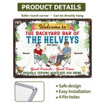 Personalised Retro Cartoon Characters Metal Sign with Name Garden Door Decor Birthday Gift for Friends Family Gardening Lovers