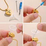 Personalized Heart-Shaped Engraved Face Photo Name Urn Necklace with Symbol Cremation Jewelry Memorial Sympathy Gift for Loss of Loved One