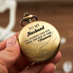 Personalized  I’ll Fucking Love You Until The End Of Time Pocket Watch with Engraved Name Birthday Anniversary Gift for Husband Boyfriend