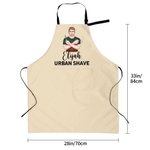 Personalised Cartoon Barber Character Adjustable Apron with Name and Pocket Birthday Barber Shop Opening Gift for Barber
