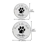 Personalizado Forever In Our Heart Pet Paw Print Garden Stone con texto y marco Stands Memorial Sympathy Loss of Pet Gift for Cat Dog Pet Lovers