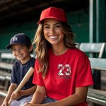 Personalized Baseball Number 100% Cotton T-shirt with Name Birthday Baseball Game Gift for Baseball Mom Baseball Lovers