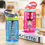 Personalisierte Ich bin Kind niedlichen Cartoon 16 oz Kind Wasserflasche mit Namen Outdoor-Aktivitäten Geburtstag zurück zu Schule Geschenk für Jungen Mädchen
