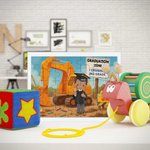 Personlig tecknad gradering pojke flicka karaktär träpussel med namn rumsinredning Kindergarten gradering födelsedagspresent för barn