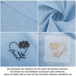 Personalisierte Bestickte Geburtsblume V-Ausschnitt Kurzarm Bluse mit Namen Sommerbluse Atmungsaktiv Geburtstag Jahrestag Muttertag Geschenk für Damen