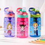 Personalisierte Ich bin Kind niedlichen Cartoon 16 oz Kind Wasserflasche mit Namen Outdoor-Aktivitäten Geburtstag zurück zu Schule Geschenk für Jungen Mädchen