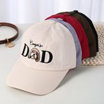 Personalized Embroidered Dog Cat Pet Dad Mom Photo Baseball Cap with Name Birthday Holiday Gift for Pet Owners Lovers
