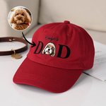 Personalized Embroidered Dog Cat Pet Dad Mom Photo Baseball Cap with Name Birthday Holiday Gift for Pet Owners Lovers