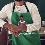 Personalised Cartoon Barber Character Adjustable Apron with Name and Pocket Birthday Barber Shop Opening Gift for Barber