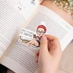 Marque-Page Magnétique Personnalisé avec Personnage de Lecture Dessiné et Nom Fourniture de Lecture Cadeau d'Anniversaire pour Amateur de Lecture