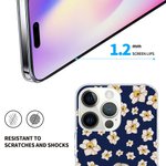 Gepersonaliseerde Cartoon Girl Flying Birth Flower Multicolor TPU telefoonhoesje voor iPhone met naam Fashion accessoires vakantie verjaardagscadeau voor vrouwen