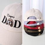 Personalized Embroidered Dog Cat Pet Dad Mom Photo Baseball Cap with Name Birthday Holiday Gift for Pet Owners Lovers
