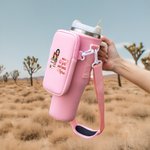 Henkilökohtainen Cowgirl ja hevonen vesipullon kantaja laukku nimi määritelmä ja pussi kuppi tarvikkeet 40 oz Stanley syntymäpäivälahja hevonen rakastaja