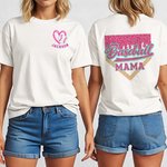 Personalized Ice Cream Drip Baseball Mama 100% Cotton T-shirt with Name Birthday Baseball Game Gift for Baseball Mom Baseball Lovers