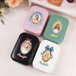 Personalised Princess Photo Frame PU Leather Travel Jewellery Box with Name and LED Makeup Mirror Birthday Wedding Bridal Shower Gift for Girls Brides