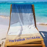 Personlig färgglad gradient överdimensionerad snabbtorkande strandhandduk med namn sommarsemester resa viktig present till familj vänner