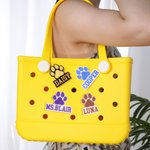 Personalized Cute Dog Paw Bag Charm with Name Accessory for Bogg Birthday Gift for Dog Pet Lovers