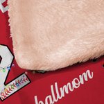 Personalised Baseball Christmas Tree Light Photo Soft Hooded Blanket with Name and Text Baseball Season Christmas Birthday Gift for Baseball Lovers