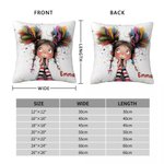 Embrace the Joy Your Favorite Girl - Personalized Cartoon Quirky Girl Throw Pillow Cover
