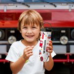 Personalized Fire Lorry Name Food-grade Stainless Steel Insulated Kid Water Bottle with Handle and Straw Birthday Back to School Gift for Boys Girls