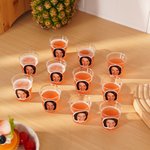 Henkilökohtainen sulhasen kasvokuva Muovinen Shot Glass Bachelor Party Häät Syntymäpäivälahja sulhaselle