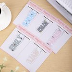 Personalised Colourful Waterproof Magnetic Bookmark Clip with Checkered Name Graduation Back to School Gift for Book Lover Teacher Student