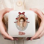 Scatola portagioie personalizzata con nome e foto, regalo di compleanno, anniversario e matrimonio per donne e ragazze.