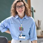 Personalisiertes Umhängeband mit Buntstift Lineal Kaffee Namen inklusive Acrylperle Schlüsselring Quaste Wertschätzungsgeschenk für Lehrende