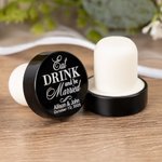 Personalised Leaves Mountain Wine Stopper with Name and Date Wedding Party Anniversary Gift for Newlyweds