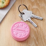 Personalised 3D Printing Biscuit Keychain with Name Anniversary Birthday Gift for Couple Biscuit Lovers
