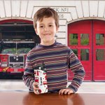 Personalized Fire Lorry Name Food-grade Stainless Steel Insulated Kid Water Bottle with Handle and Straw Birthday Back to School Gift for Boys Girls