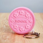 Personalised 3D Printing Biscuit Keychain with Name Anniversary Birthday Gift for Couple Biscuit Lovers