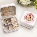 Scatola portagioie personalizzata con nome e foto, regalo di compleanno, anniversario e matrimonio per donne e ragazze.