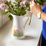 Personalized Grandma's Garden 2-15 Birth Flowers Ceramic Vase with Names and Text Home Decoration Birthday Gift for Mom Grandma