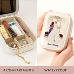 Henkilökohtainen sarjakuva morsian ja äiti merkkiä PU nahka korut laatikko nimet ja LED säädettävä meikki peili häät lahja morsiamet