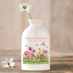 Personalized Grandma's Garden 2-15 Birth Flowers Ceramic Vase with Names and Text Home Decoration Birthday Gift for Mom Grandma