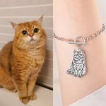 Bracciale personalizzato con foto e nome di cane e gatto Regalo di compleanno in memoria per gli amanti degli animali domestici