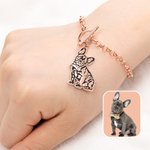 Bracciale personalizzato con foto e nome di cane e gatto Regalo di compleanno in memoria per gli amanti degli animali domestici