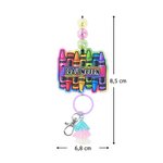 Personalisiertes Umhängeband mit Buntstift Lineal Kaffee Namen inklusive Acrylperle Schlüsselring Quaste Wertschätzungsgeschenk für Lehrende