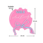 Personalisierte Acrylscheibe mit Schleife Namen Nailfies Social-Media-Foto-Display Kosmetikstudio Geschenk für Maniküre Nagelkünstler