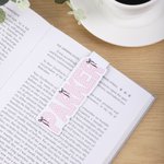 Personalised Colourful Waterproof Magnetic Bookmark Clip with Checkered Name Graduation Back to School Gift for Book Lover Teacher Student