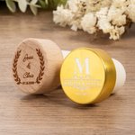 Personalised Leaves Mountain Wine Stopper with Name and Date Wedding Party Anniversary Gift for Newlyweds