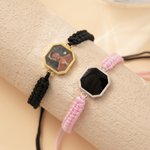 A Love Only Your Warmth Can Reveal - Personalized Hidden Heat-activated Photo Adjustable Braided Bracelet