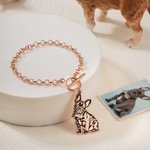 Bracciale personalizzato con foto e nome di cane e gatto Regalo di compleanno in memoria per gli amanti degli animali domestici