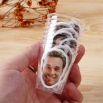 Henkilökohtainen sulhasen kasvokuva Muovinen Shot Glass Bachelor Party Häät Syntymäpäivälahja sulhaselle