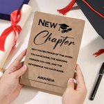 Personalized Grad Cap May You Be Proud of The Work A5 PU Leather Notebook with Name College Graduation Gift for Graduates