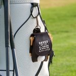 Personalized May the Course Be with You Golf Ball & Tee Holder PU Leather Pouch with Name and Belt Clip Sport Accessory Birthday Gift for Golf Lover